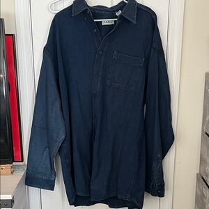 L.L. Bean Dark Blue Denim Shirt